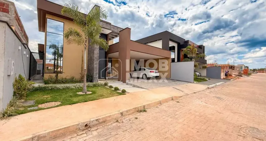 Casa térrea em condomínio americano rua 6 : recém construída 3 suítes, marcenaria e piscina aquecida