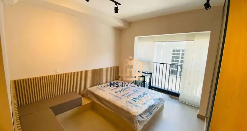 Apartamento studio 26m², 1 quarto, 1 banheiro, varanda, ar condicionado, sem vaga para locação na vila mariana