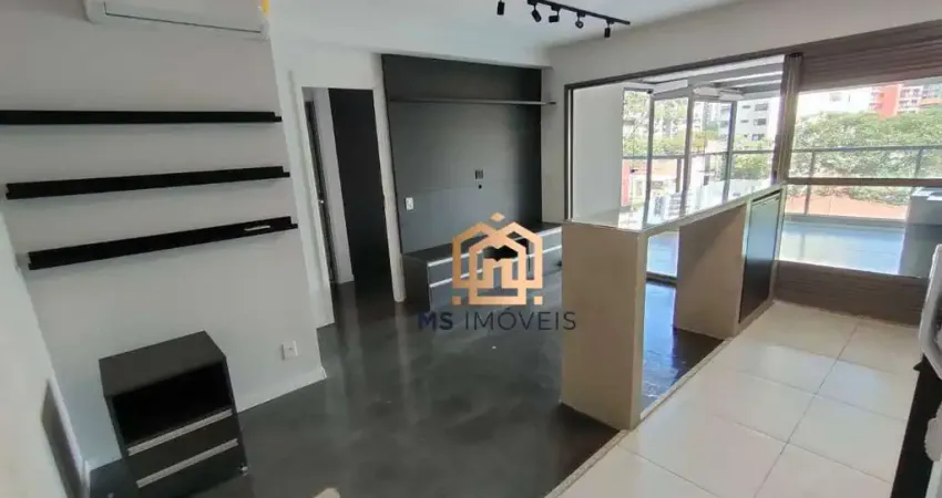 Apartamento 59m², 1 suíte, varanda, lavabo, sala/cozinha (integrados), 1 vaga,  mobiliado para locação na vila clementino