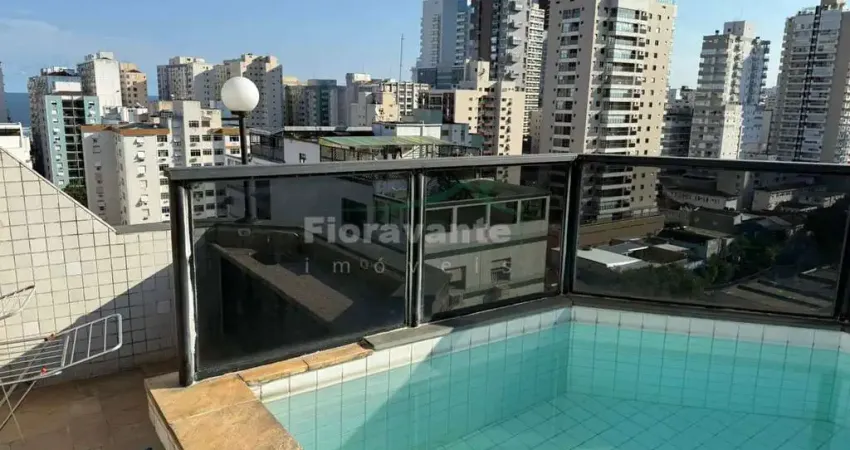 Cobertura com 1 quarto, pompéia, santos. duas quadras da praia.