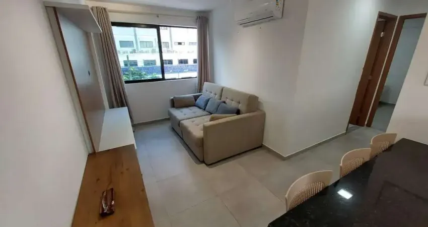 Apartamento exclusivo 2 quartos com suíte em boa viagem, frontal e mobiliado