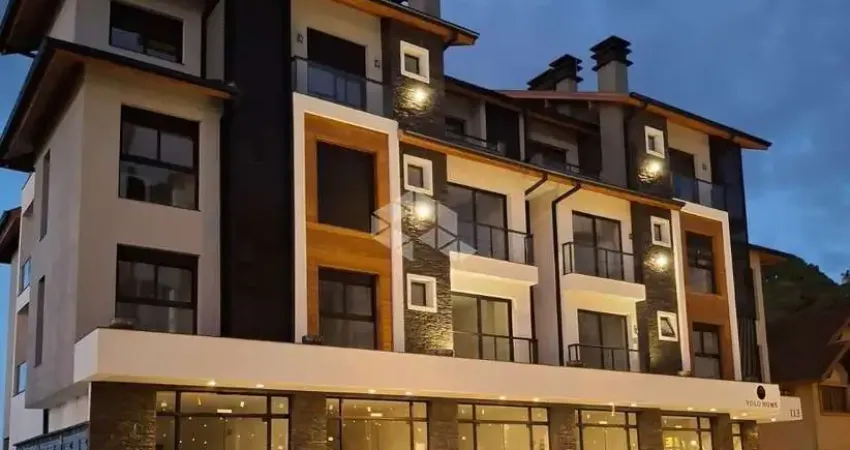 Apartamento 2 dormitórios (1 suíte) + lavabo, com 68,08m² privativos no Centro de Gramado