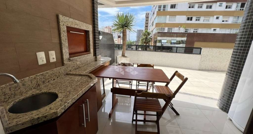 Apartamento 2 dormitórios, suíte, terraço, 120m², vista mar, churrasqueira, bairro Navegantes