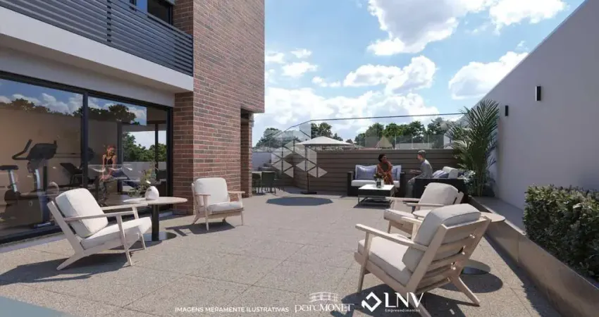 Apartamento 02 dormitório com terraço no centro de santa cruz do sul