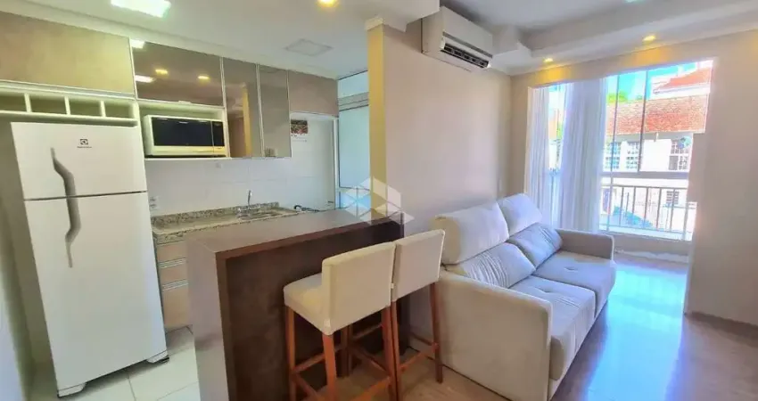 Apartamento 2 dormitorios, semi mobiliado, churrasqueira no bairro teresópolis.