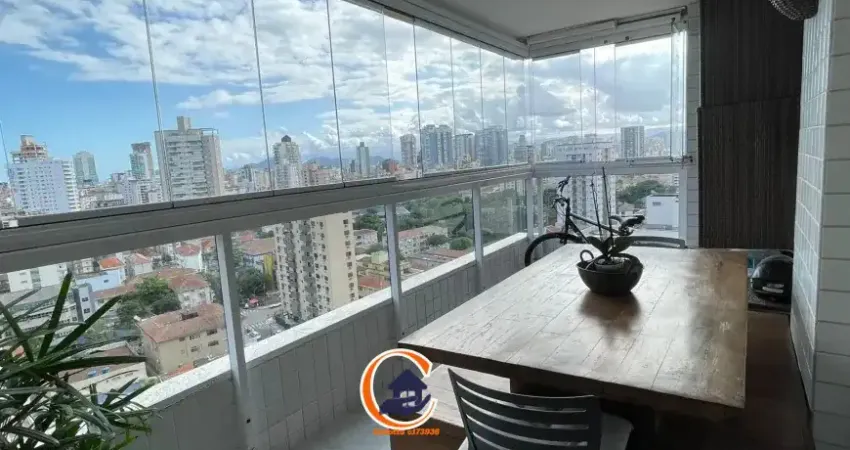 Lindo apartamento na ponta da praia - 92m - 2 suítes- 2 vagas - sacada com churrasqueira e lazer