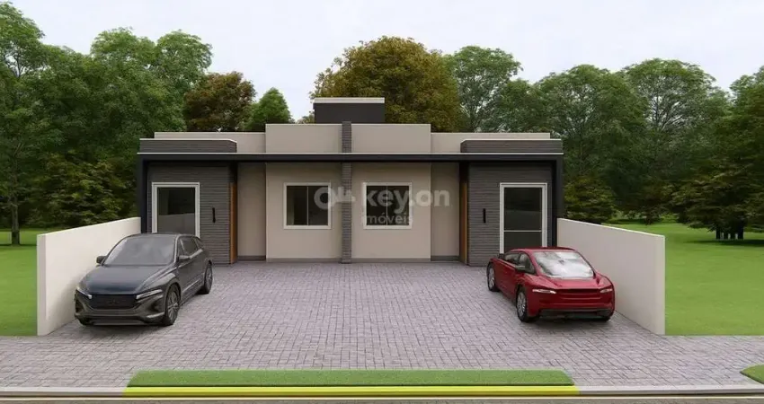 Casa geminada em construção – entrega prevista para janeiro de 2026