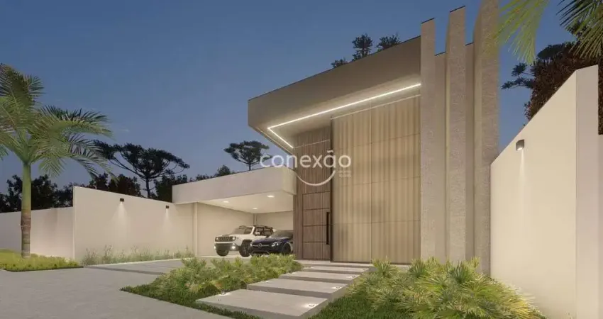 Casa alto padrão à venda com 3 suítes, vila industrial - toledo