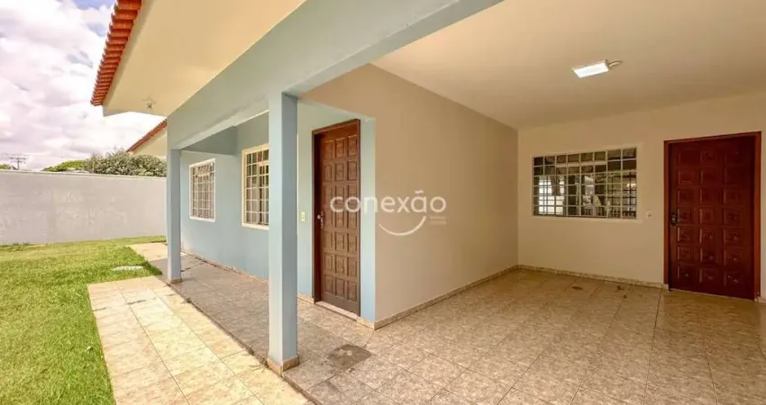 Casa sozinha no terreno para locação com 1 suíte + 2 quartos, vila industrial - toledo/pr