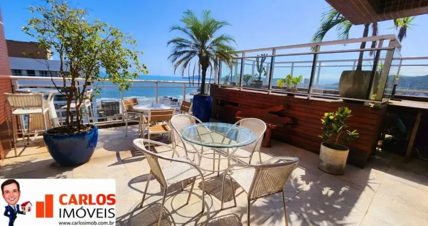 Maravilhosa cobertura a uma quadra da praia com vista mar panorâmica, bairro da pompeia em santos.
