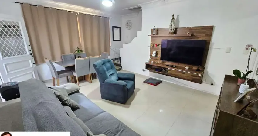 Sobrado de 3 quartos + escritório, maravilhoso em excelente localização em santos, gonzaga.