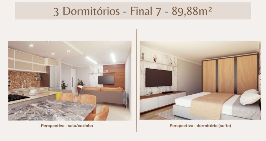 Apartamento 3 Dormitórios Sacada com Churrasqueira Ecoville