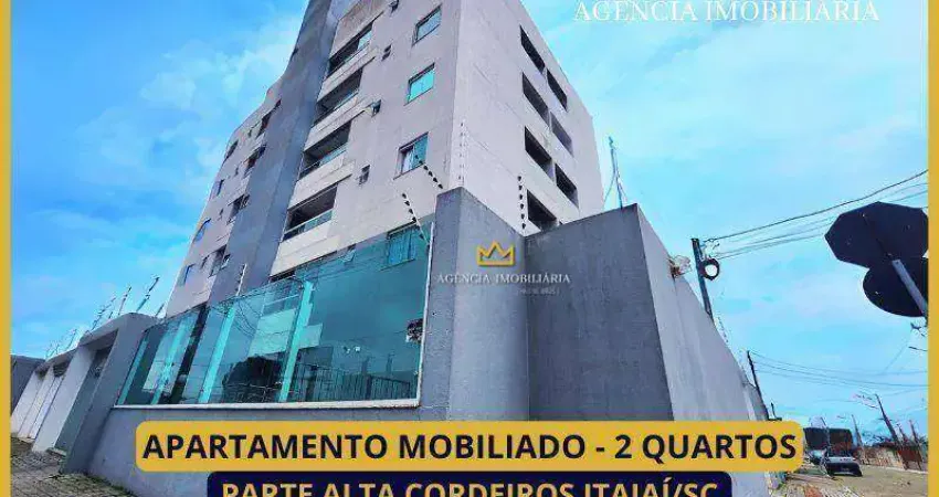 Apartamento mobiliado, sacada com churrasqueira parte alta cordeiros itajaí