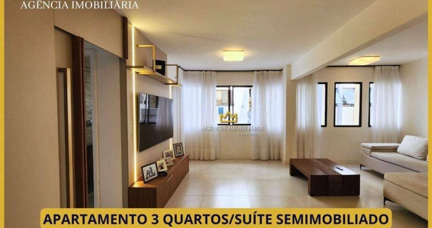 APARTAMENTO SEMIMOBILIADO  3 QUARTOS/SUÍTE | 133M² |  2 VAGAS , CENTRO DE ITAJAÍ/SC