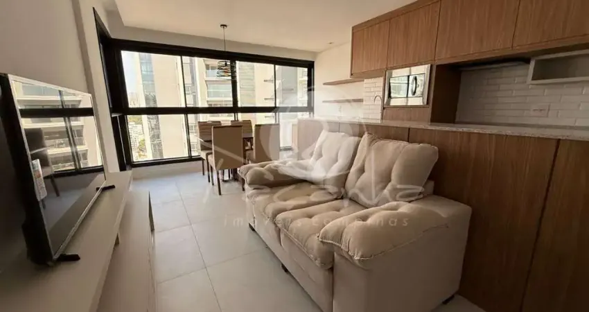 Apartamento mobiliado com 1 quarto 2 garagens para locação nova campinas - façanha imóveis