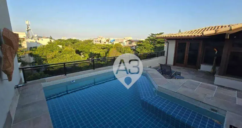 Cobertura à venda, 601 m² por r$ 5.500.000,00 - jardim oceânico - rio de janeiro/rj