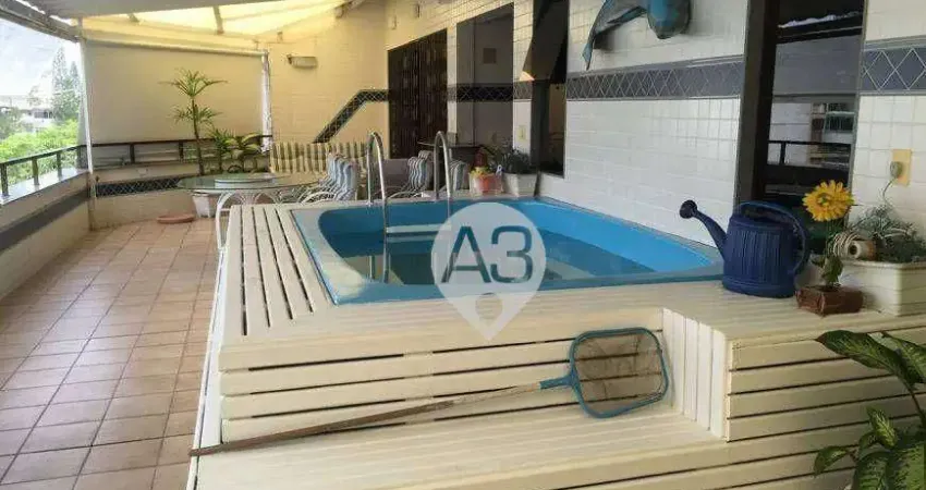 Cobertura com 4 dormitórios à venda, 338 m² por r$ 4.000.000,00 - jardim oceânico - rio de janeiro/rj