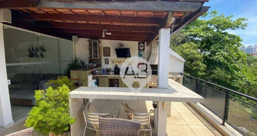 Cobertura à venda, 250 m² por r$ 2.300.000,00 - jardim oceânico - rio de janeiro/rj