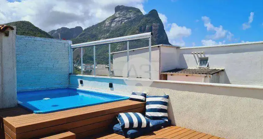 Cobertura com 3 dormitórios à venda, 247 m² por r$ 2.800.000,00 - jardim oceânico - rio de janeiro/rj
