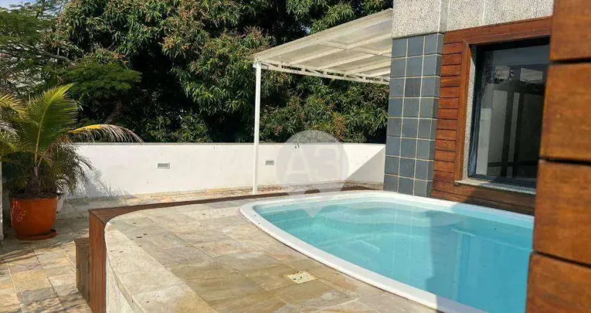 Cobertura com 3 dormitórios para alugar, 261 m² por r$ 14.164,99/mês - jardim oceânico - rio de janeiro/rj