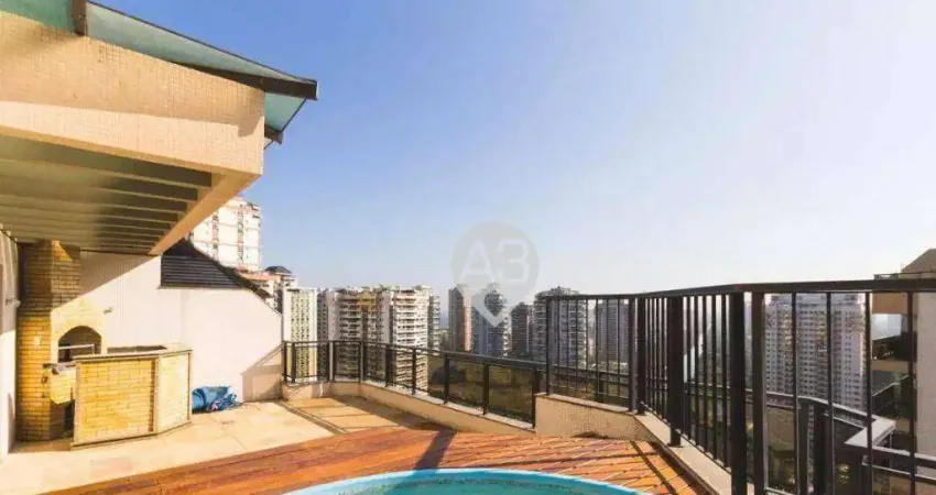 Cobertura com 3 dormitórios à venda, 180 m² por r$ 2.700.000,00 - barra da tijuca - rio de janeiro/rj