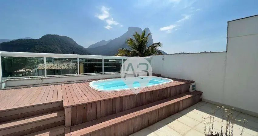 Cobertura com 3 dormitórios à venda, 322 m² por r$ 3.362.000,00 - jardim oceânico - rio de janeiro/rj