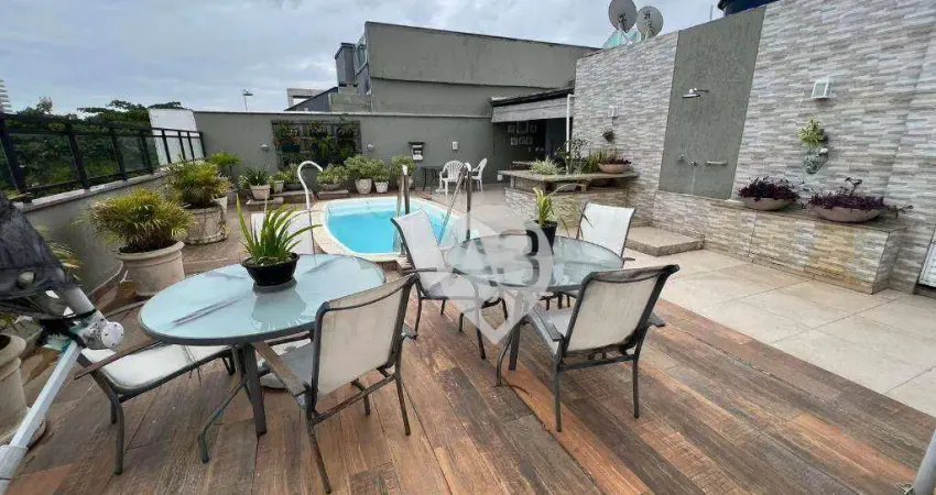 Cobertura com 5 dormitórios à venda, 510 m² por r$ 4.500.000,00 - jardim oceânico - rio de janeiro/rj