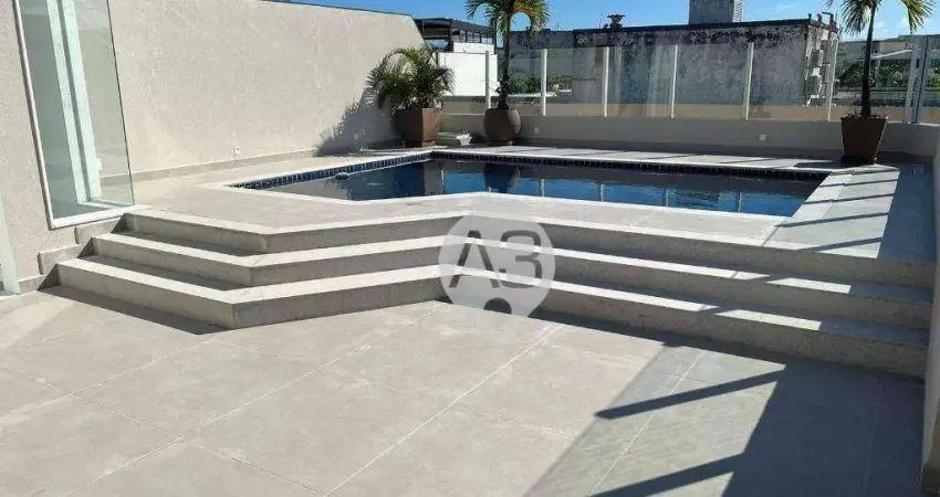 Cobertura com 4 dormitórios à venda, 389 m² por r$ 4.600.000,00 - jardim oceânico - rio de janeiro/rj