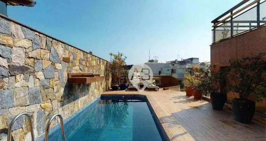 Cobertura com 4 dormitórios à venda, 593 m² por r$ 5.500.000,00 - jardim oceânico - rio de janeiro/rj