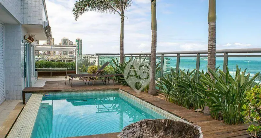 Cobertura com 3 dormitórios, 590 m² - venda por r$ 17.000.000,00 ou aluguel por r$ 60.192,00/mês - barra da tijuca - rio de janeiro/rj