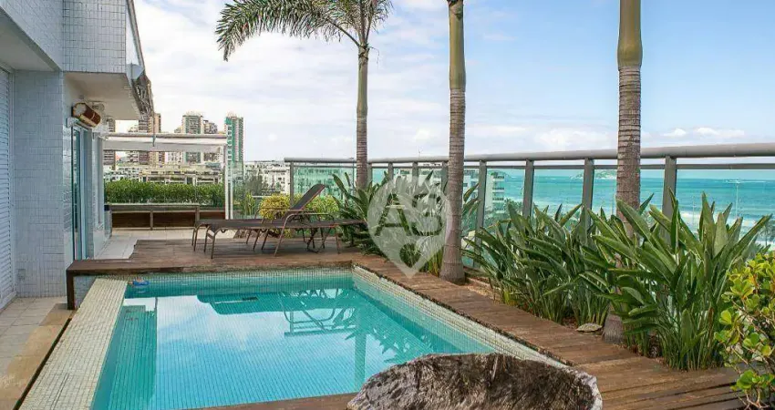 Cobertura com 3 dormitórios, 590 m² - venda por r$ 17.000.000,00 ou aluguel por r$ 60.192,00/mês - barra da tijuca - rio de janeiro/rj