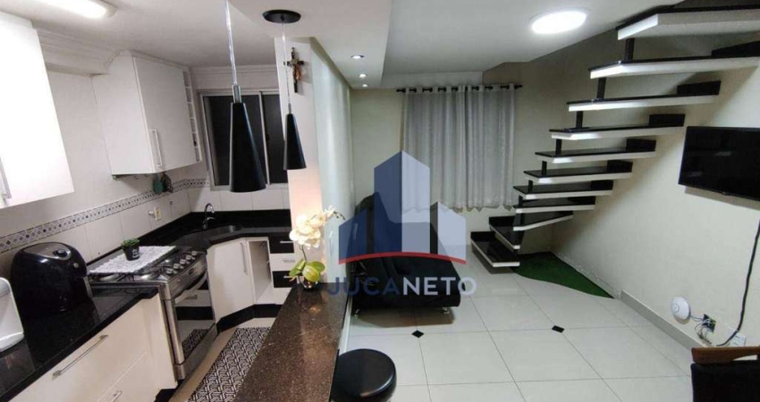 Cobertura com 2 dormitórios à venda, 91 m² por R$ 390.000,00 - Parque São Vicente - Mauá/SP