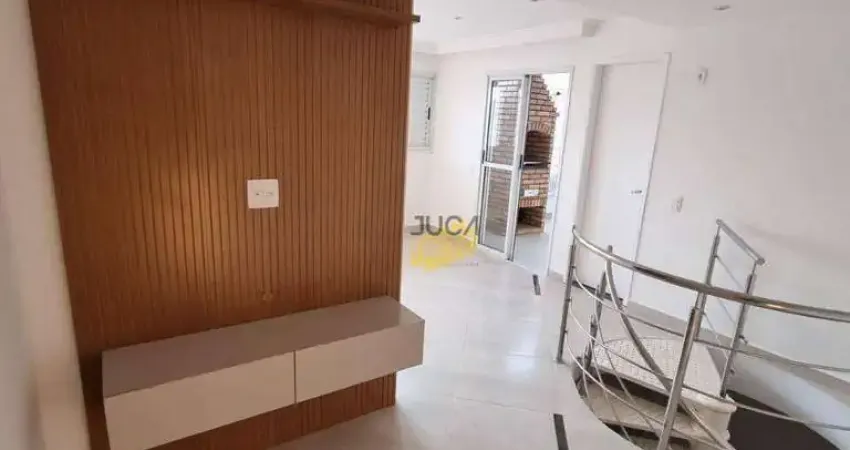 Cobertura com 2 dormitórios à venda, 83 m² por r$ 490.000 - casa branca - santo andré/sp
