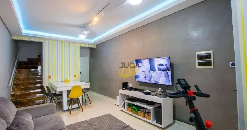 Sobrado com 3 dormitórios à venda, 130 m² por r$ 636.000,00 - vila linda - santo andré/sp