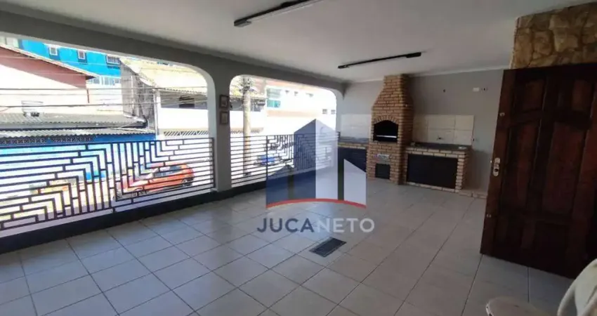 Sobrado com 3 dormitórios para alugar, 262 m² por r$ 3.327,00/mês - vila mercedes - mauá/sp