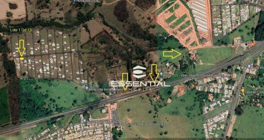 Terreno de esquina, face sombra de 238 m² no Condomínio Bella Vittà em Bady Bassitt-SP