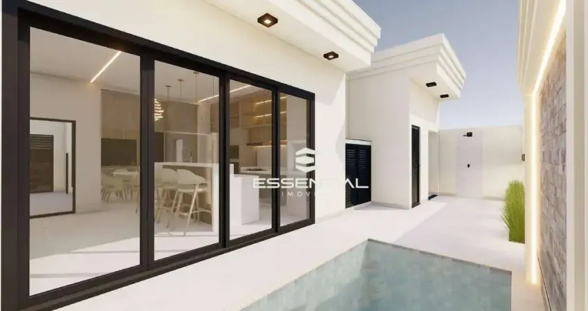 Casa com 3 dormitórios e Piscina finalizando pintura e revestimentos à venda, 126 m² por R$ 750.000 no Bairro MaisParque em São José do Rio Preto/SP