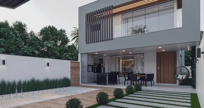 Casa á venda em construção com 4 suítes e 286 m² no recreio dos bandeirantes - rj.