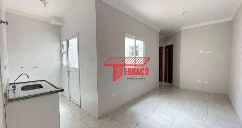 Apartamento com 2 dormitórios para alugar, 45 m² - Vila Helena - Santo André/SP