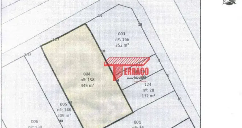 Terreno à venda na Rua Sete de Setembro, Vila Alzira, Santo André