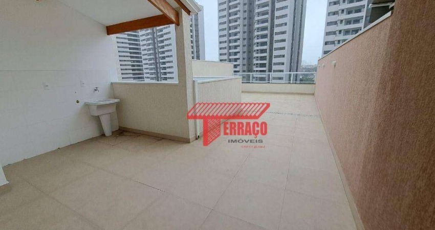 Cobertura com 2 dormitórios para alugar, 52 m²  - Vila Gilda - Santo André/SP