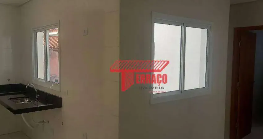 Apartamento com 2 dormitórios à venda, 44 m - vila scarpelli - santo andré/sp