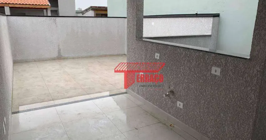 Cobertura com 2 dormitórios à venda, 47 m² - vila pires - santo andré/sp