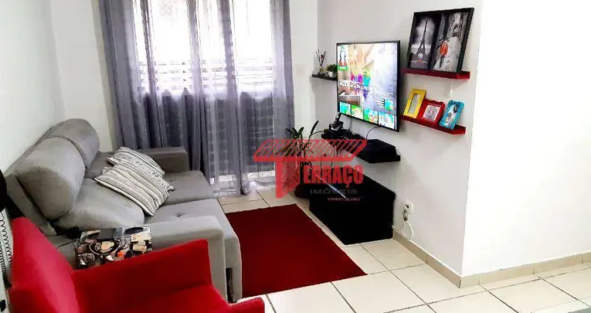 Apartamento com 2 dormitórios à venda, 56 m² - jardim do estádio - santo andré/sp