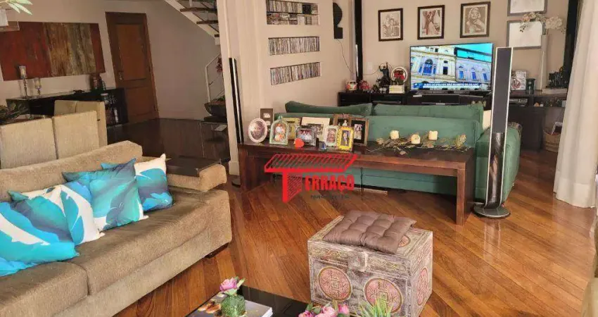 Apartamento duplex com 3 dormitórios à venda, 210 m² por r$ 1.460.000,00 - vila gilda - santo andré/sp