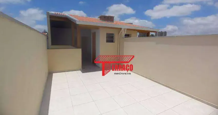 Cobertura com 2 dormitórios à venda, 55 m² por r$ 550.000,00 - vila valparaíso - santo andré/sp