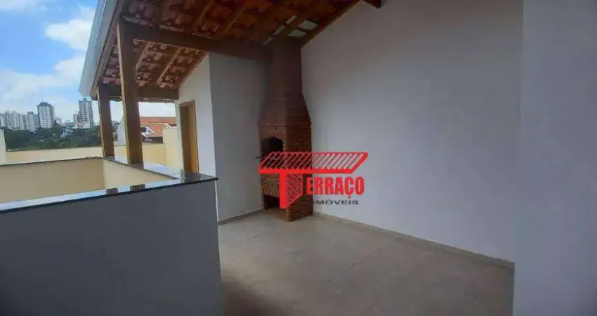 Cobertura com 2 dormitórios à venda, 55 m² por r$ 550.000,00 - vila valparaíso - santo andré/sp