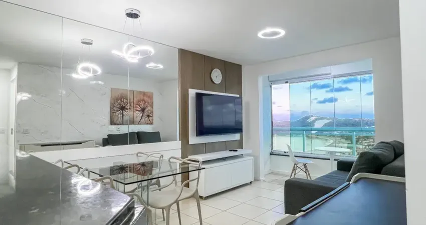Alugo charmoso apartamento 100% mobiliado no blue ocean, com vista mar em ponta negra.