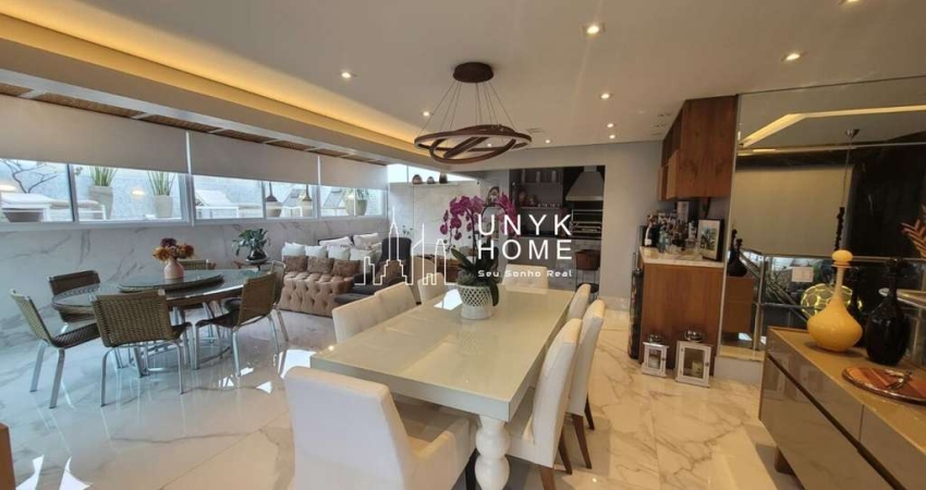 Cobertura duplex , mobiliada , 5 dormitórios Gourmet .