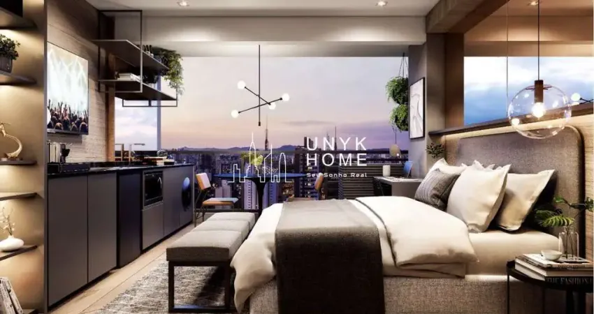 Studio à venda  - sky pinheiros, 32m² com varanda e localização privilegiada.